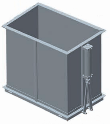 Ice weighing hopper