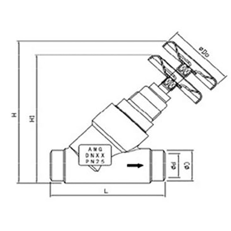 SRYI5-80-D Прямоточный регулирующий клапан из кованой стали-2